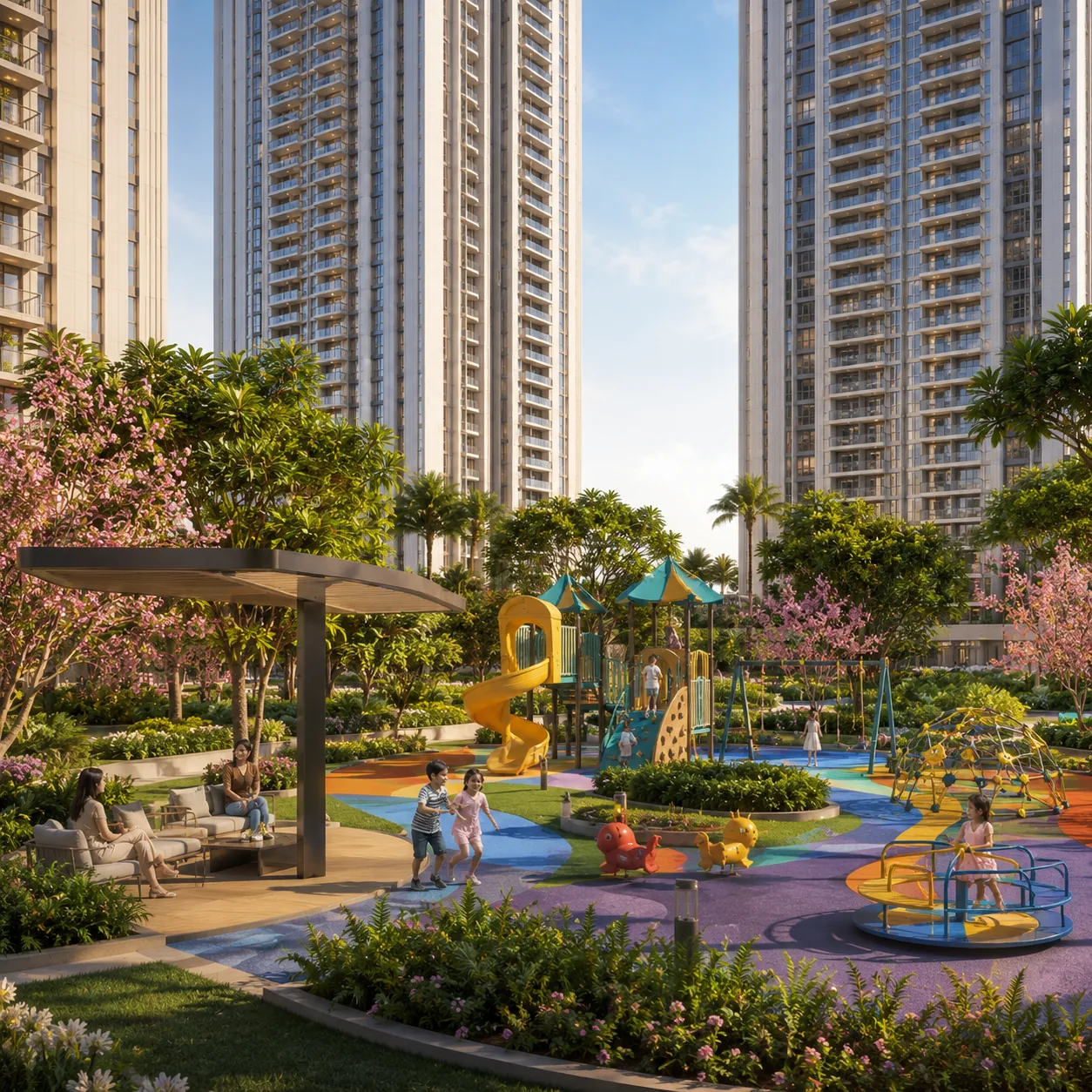 SNN Electronic City children's play area within the greens